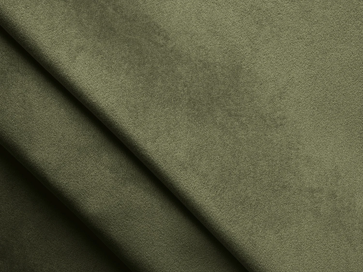 Canapé d'angle 3 places modulaire droit en velours - olive - SANREMO