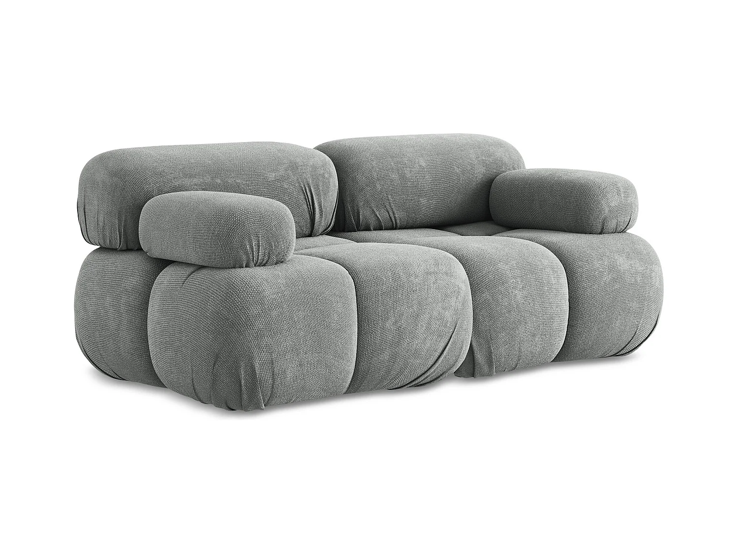 Canapé modulable 2 places en Chenille - gris - LOKUA