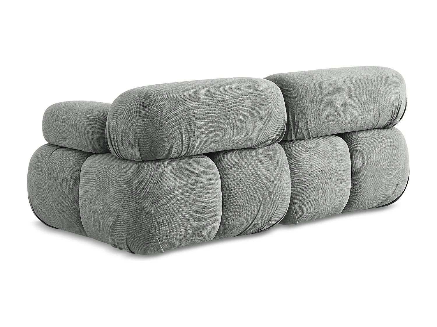 Canapé modulable 2 places en Chenille - gris - LOKUA