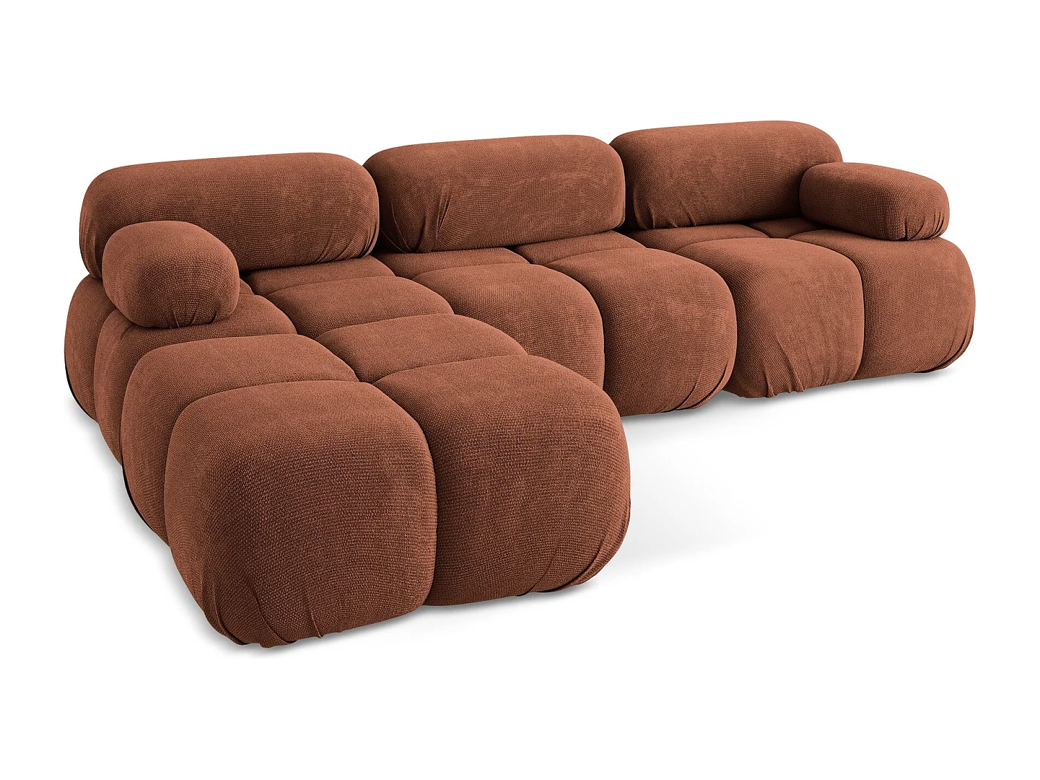 Modulares Ecksofa Beidseitig - Reversibel - Chenille - Terrakotta - LOKUA