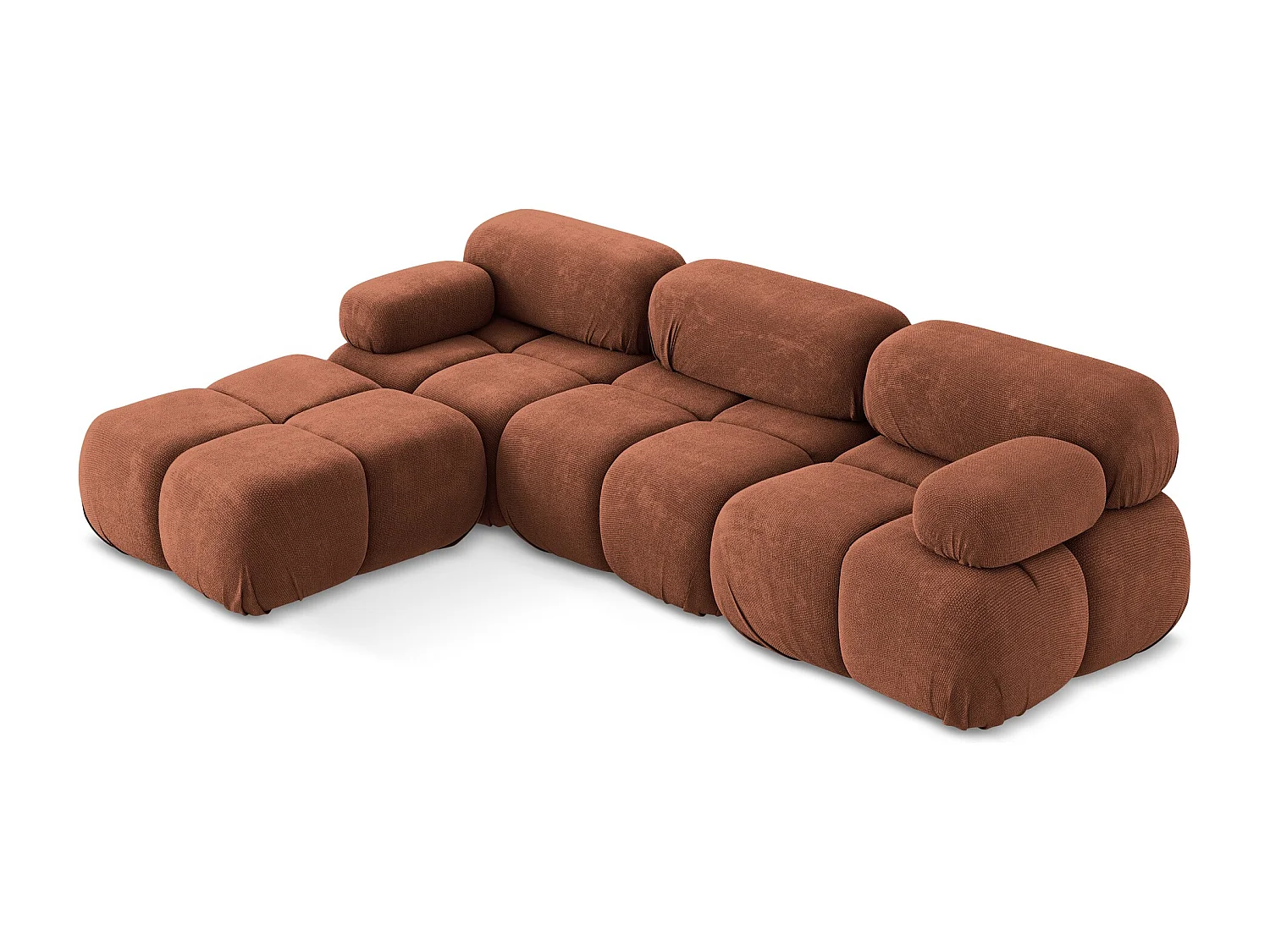 Modulares Ecksofa Beidseitig - Reversibel - Chenille - Terrakotta - LOKUA