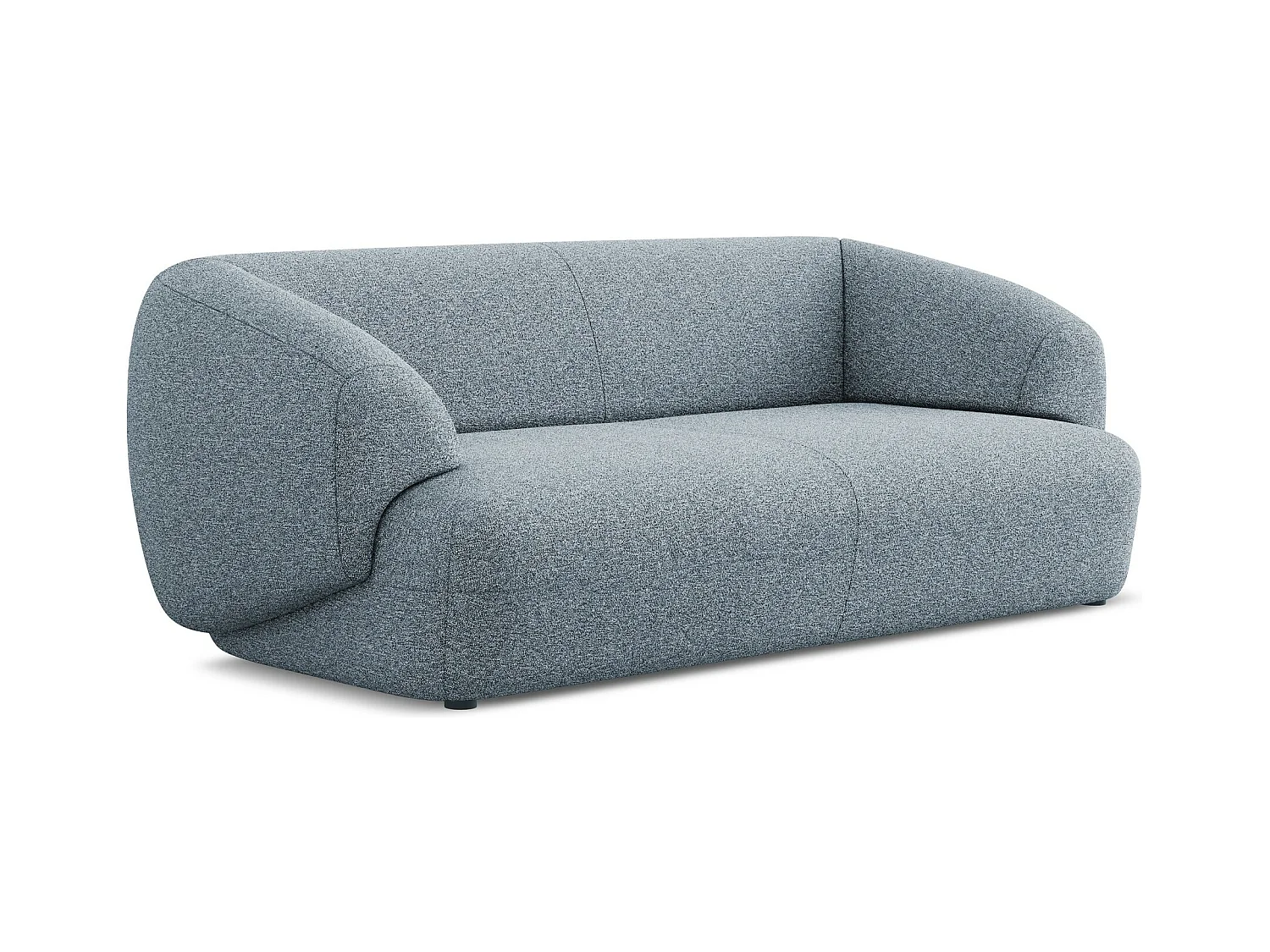 Canapé 3 places en Strukturstoff - jeans - MOANA
