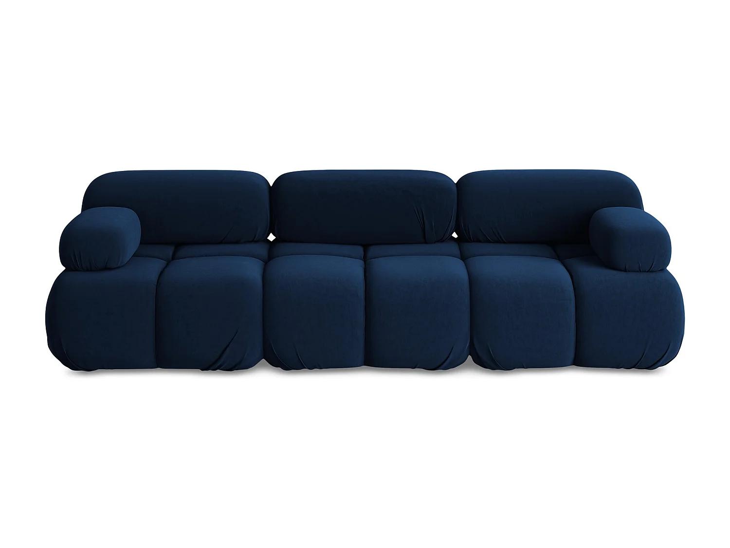 Modulares 3-Sitzer Sofa - - Samt - Königsblau - LOKUA