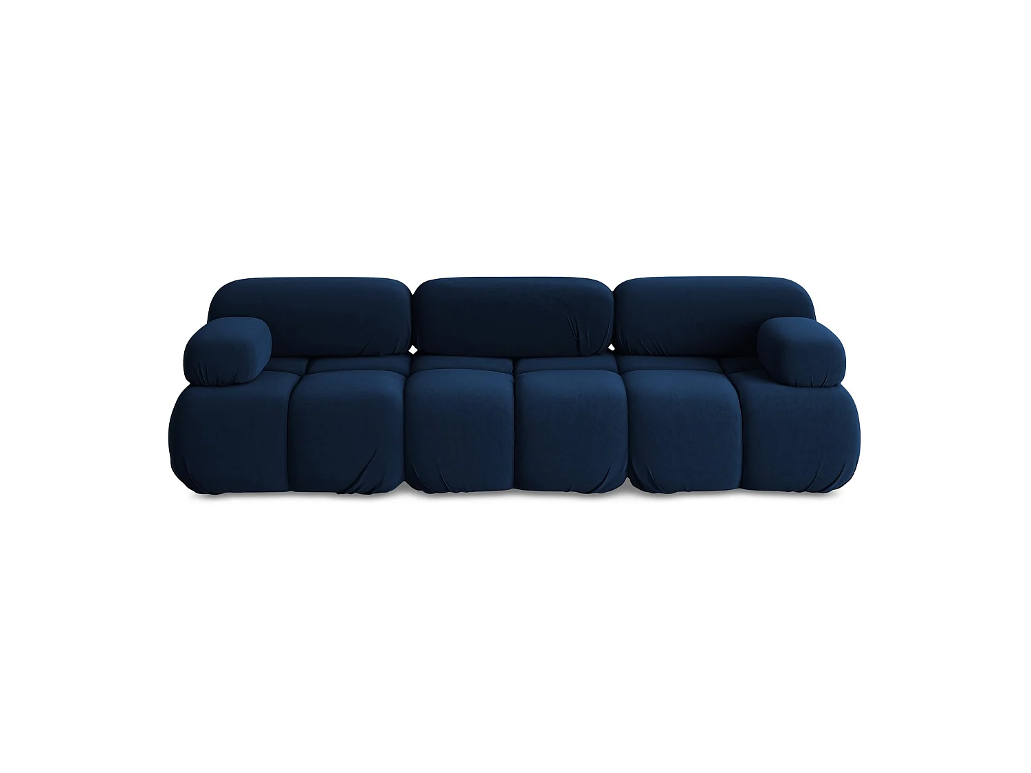 Modulares 3-Sitzer Sofa - - Samt - Königsblau - SANREMO