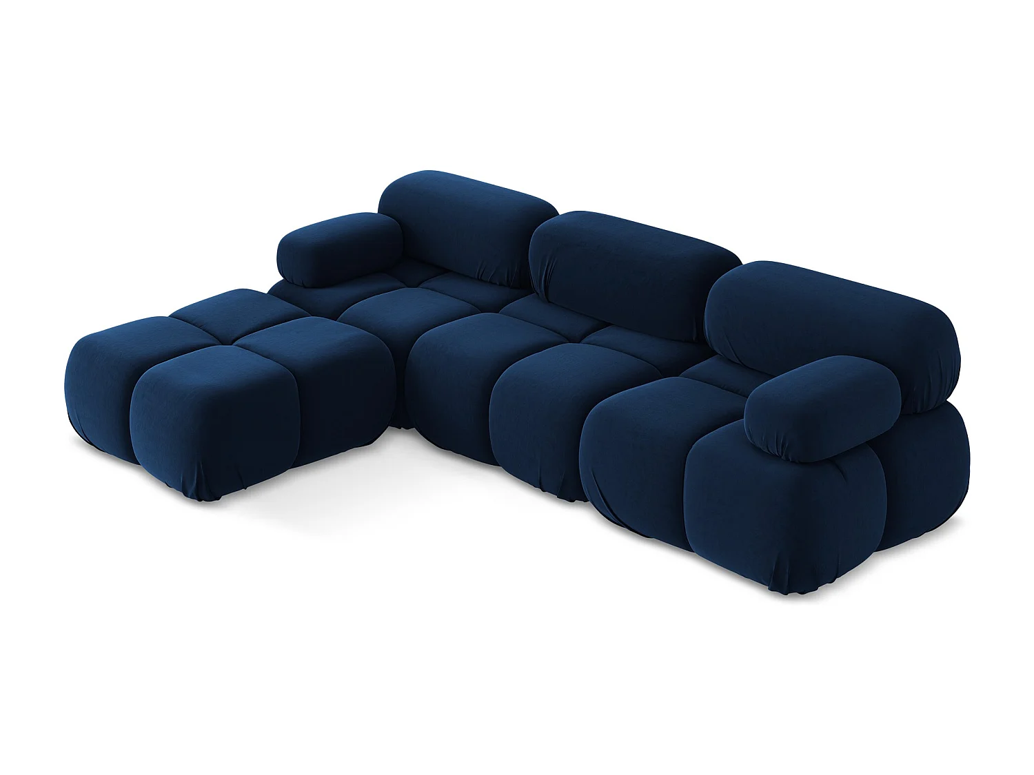 Modulares Ecksofa Beidseitig - Reversibel - Samt - Königsblau - LOKUA