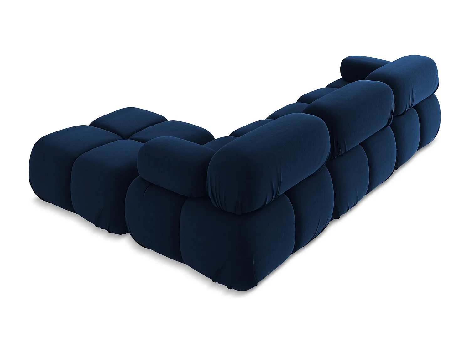 Modulares Ecksofa Beidseitig - Reversibel - Samt - Königsblau - LOKUA