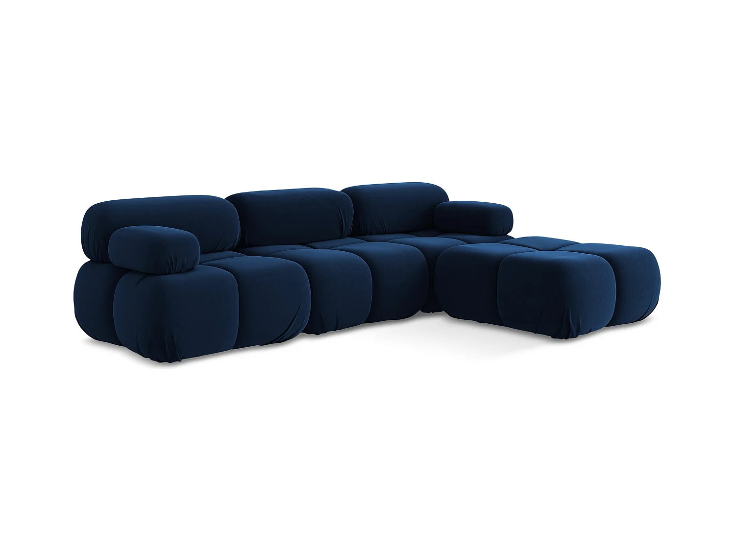 Modulares Ecksofa Beidseitig - Reversibel - Samt - Königsblau - LOKUA