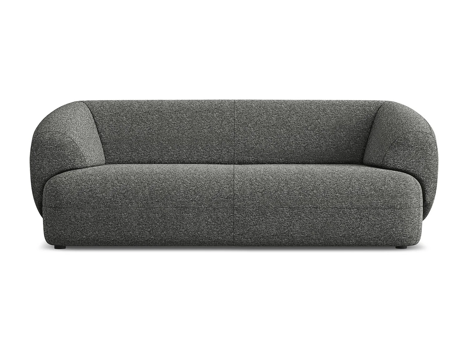 Canapé 3 places en Strukturstoff - gris foncé - MOANA