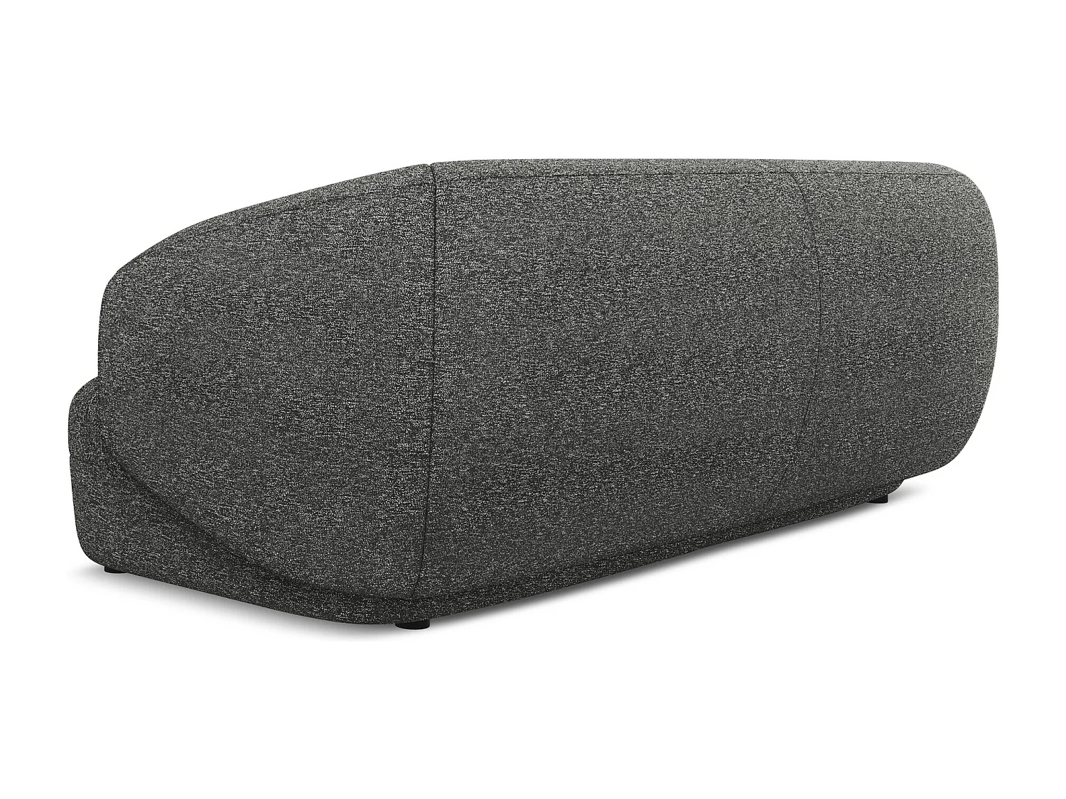 Canapé 3 places en Strukturstoff - gris foncé - MOANA
