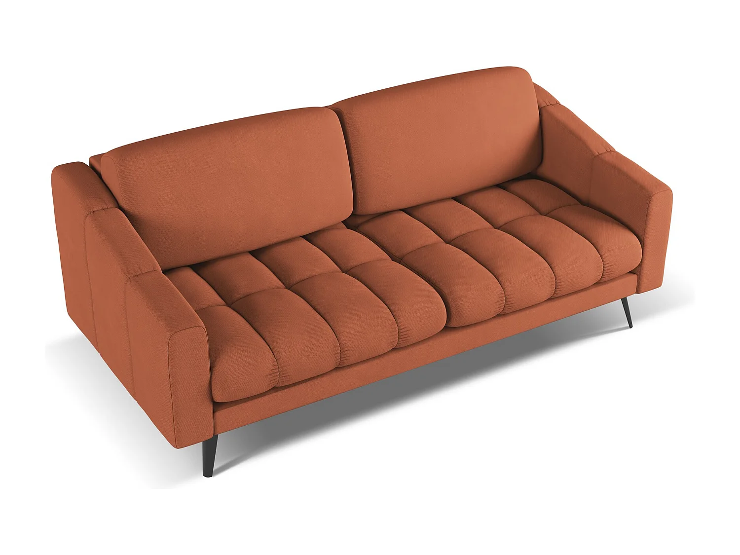 Canapé 3 places en Chenille - terre cuite - NALU