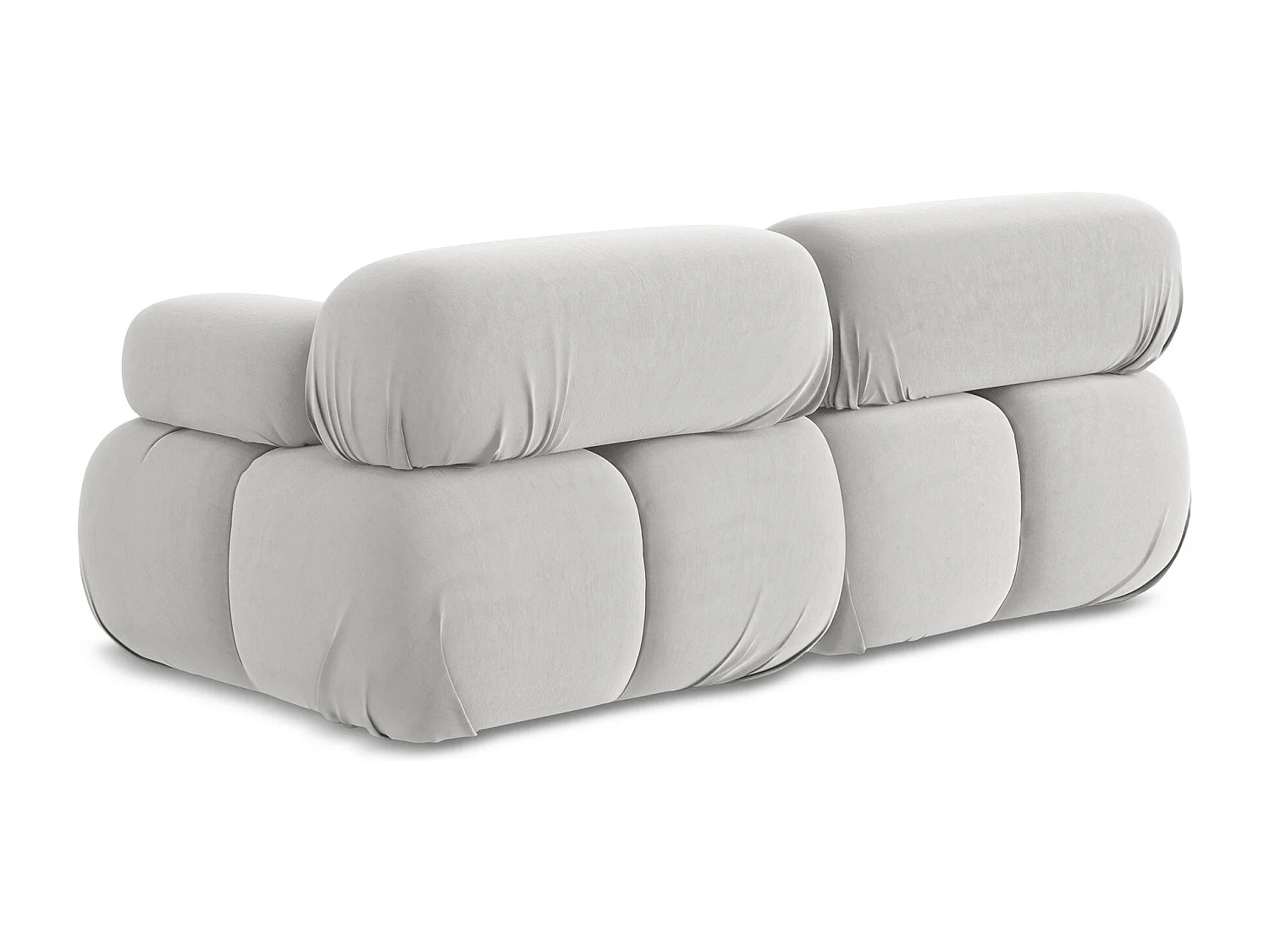 Canapé modulable 2 places en Samt - argent - LOKUA