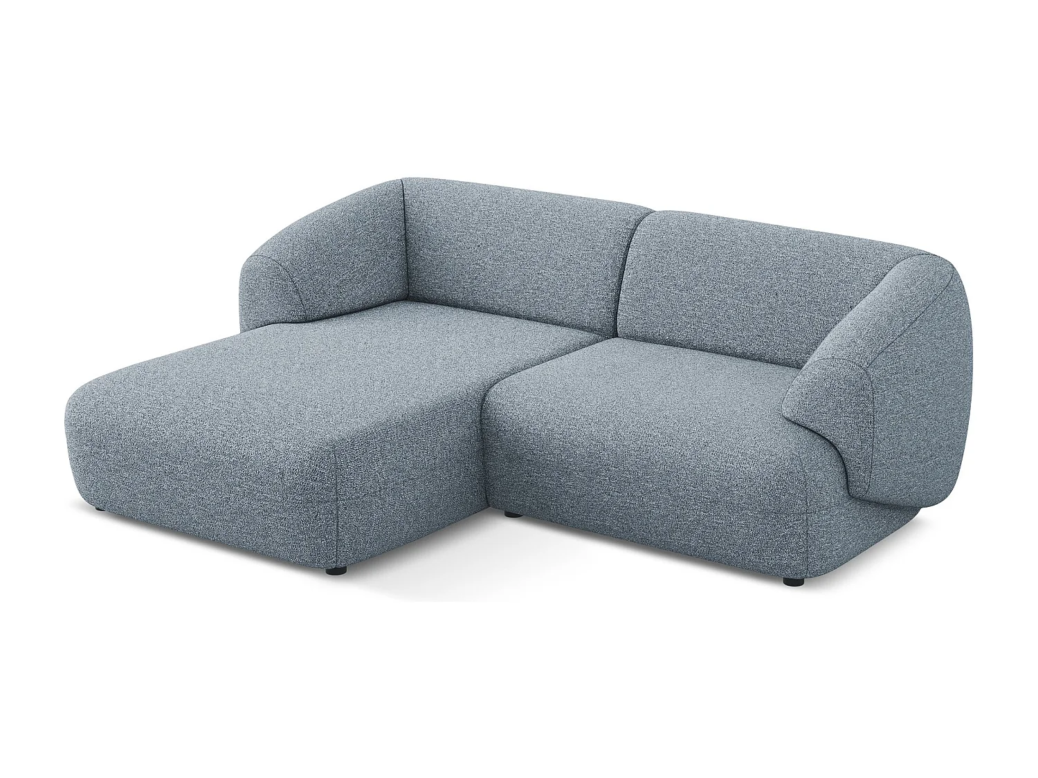 Modulaire hoekbank links van jeans textuurstof - MOANA