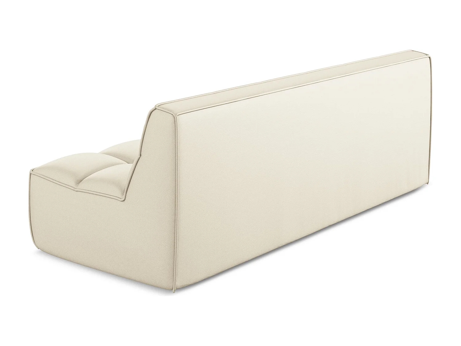 Canapé modulable 3 places en Cuir artificiel - beige clair - KALAI