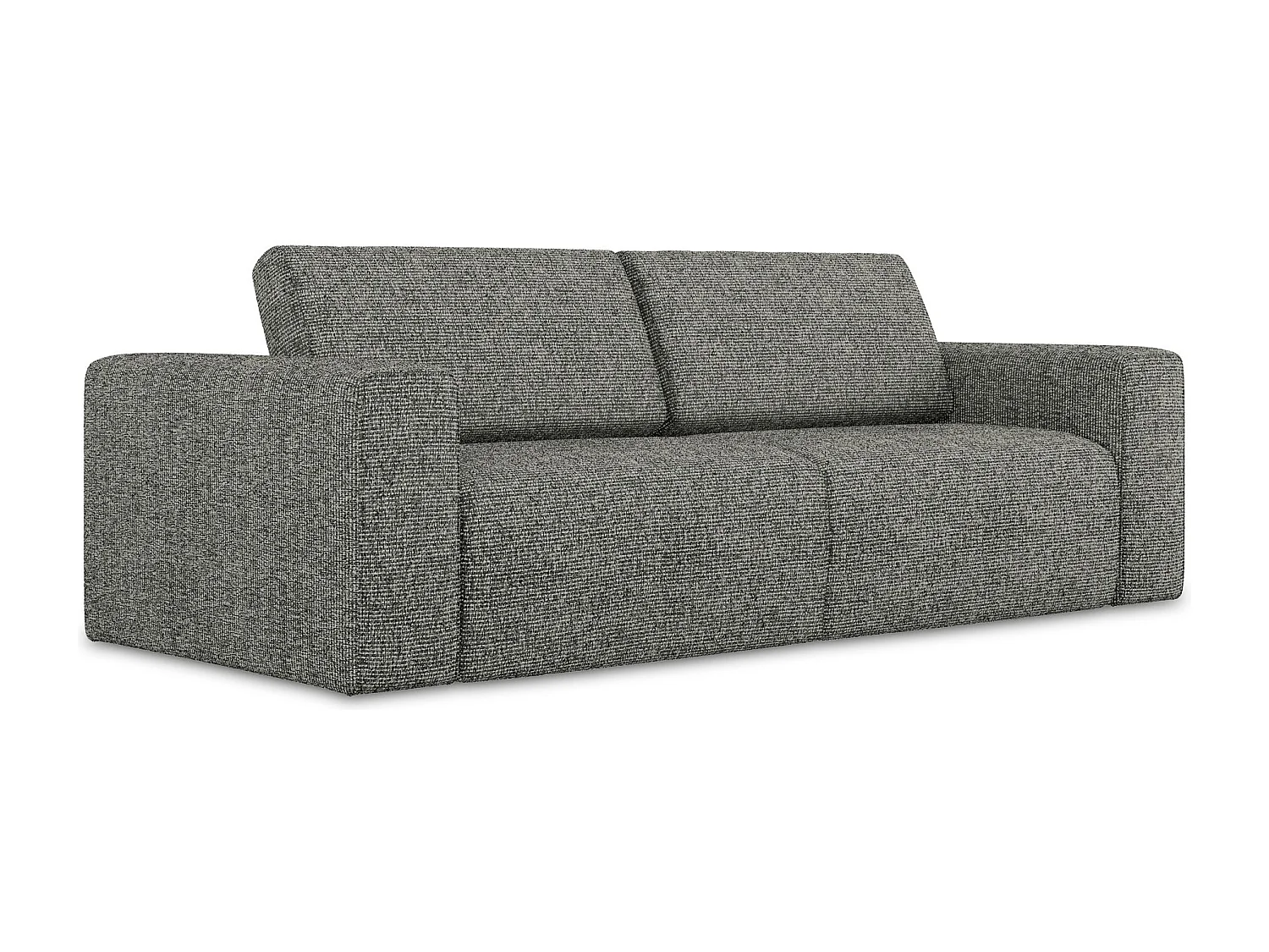 Driezits modulaire bank van staal textuurstof - KALEA