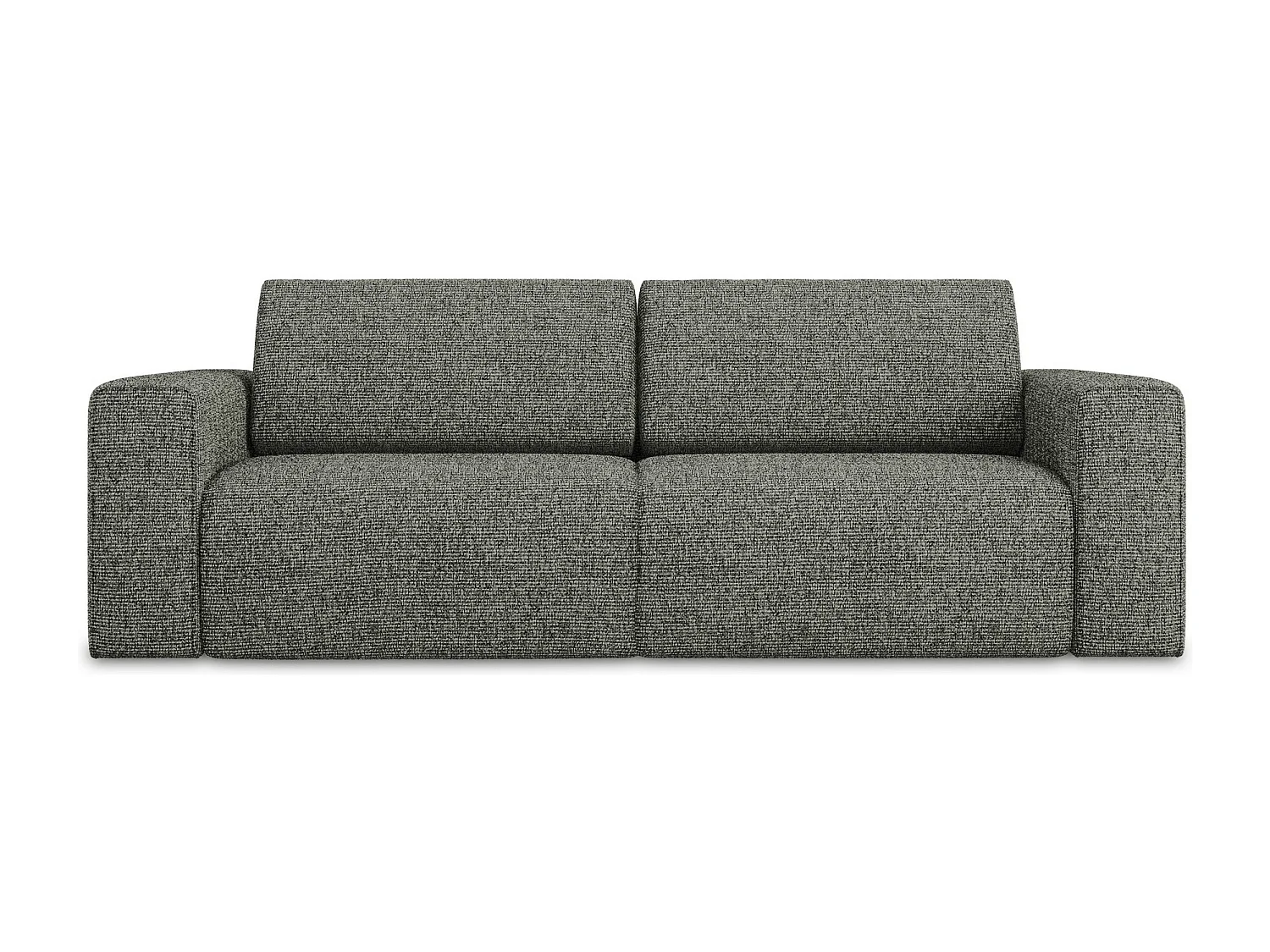 Driezits modulaire bank van staal textuurstof - KALEA