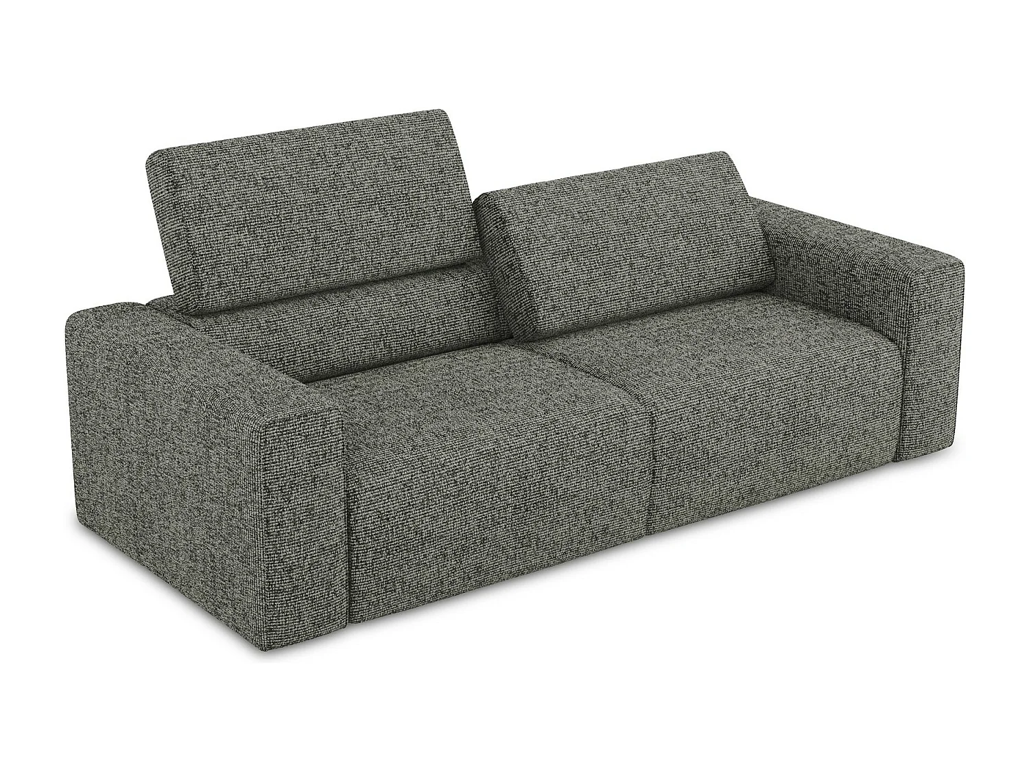 Driezits modulaire bank van staal textuurstof - KALEA