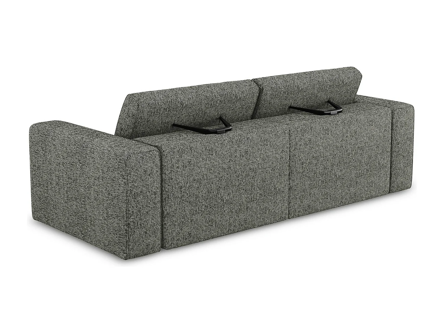 Driezits modulaire bank van staal textuurstof - KALEA
