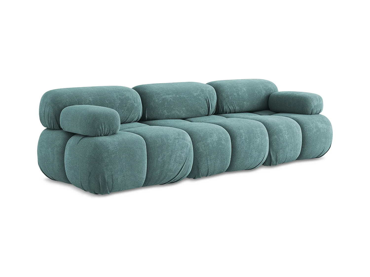 Modulares 3-Sitzer Sofa - - Chenille - Jeans - LOKUA