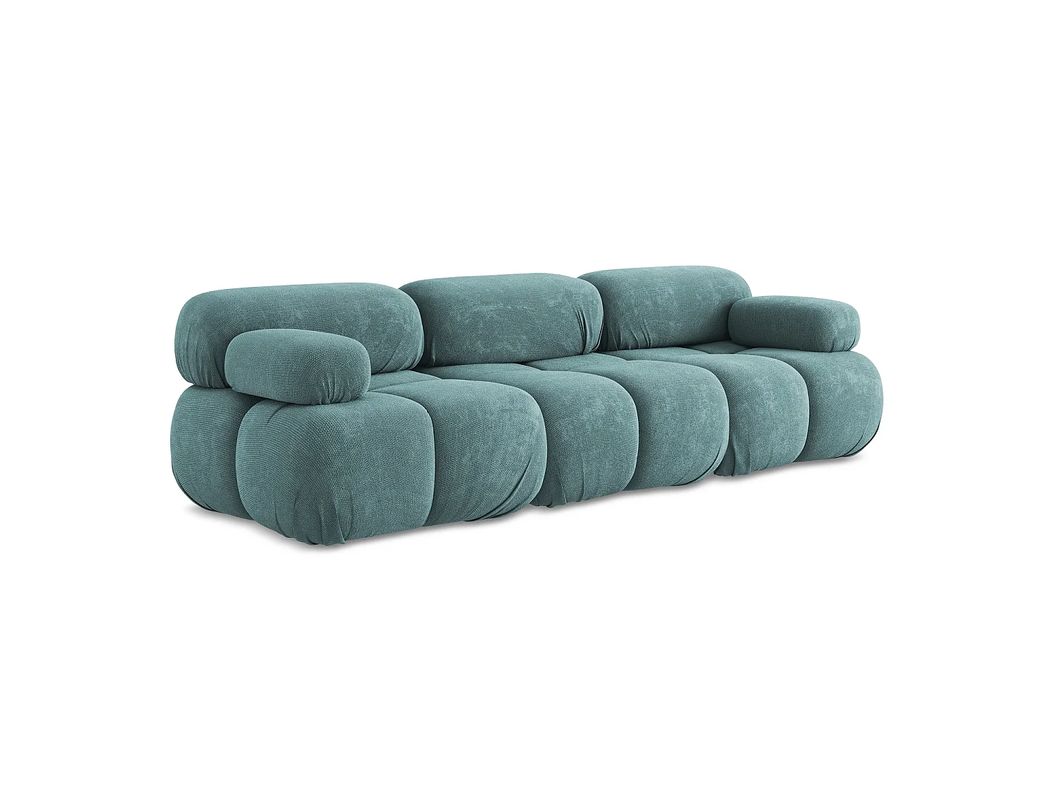 Canapé modulable 3 places en tissu chenille - jeans - SANREMO