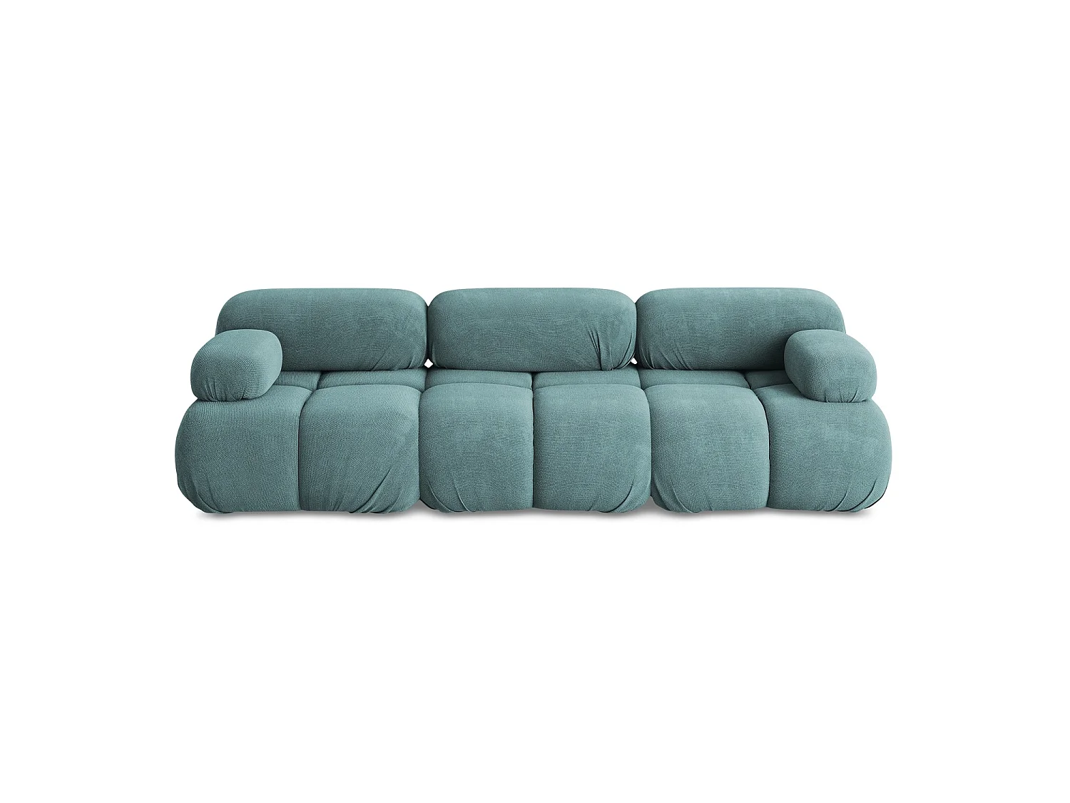 Canapé modulable 3 places en tissu chenille - jeans - SANREMO