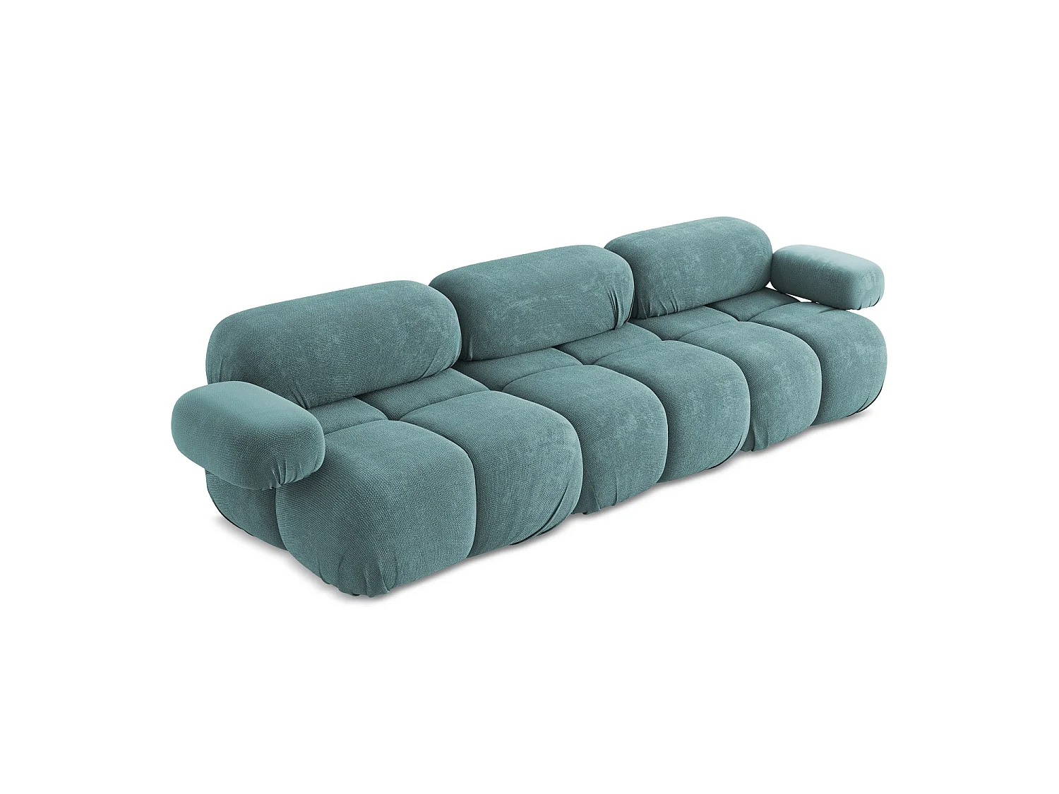 Canapé modulable 3 places en tissu chenille - jeans - SANREMO
