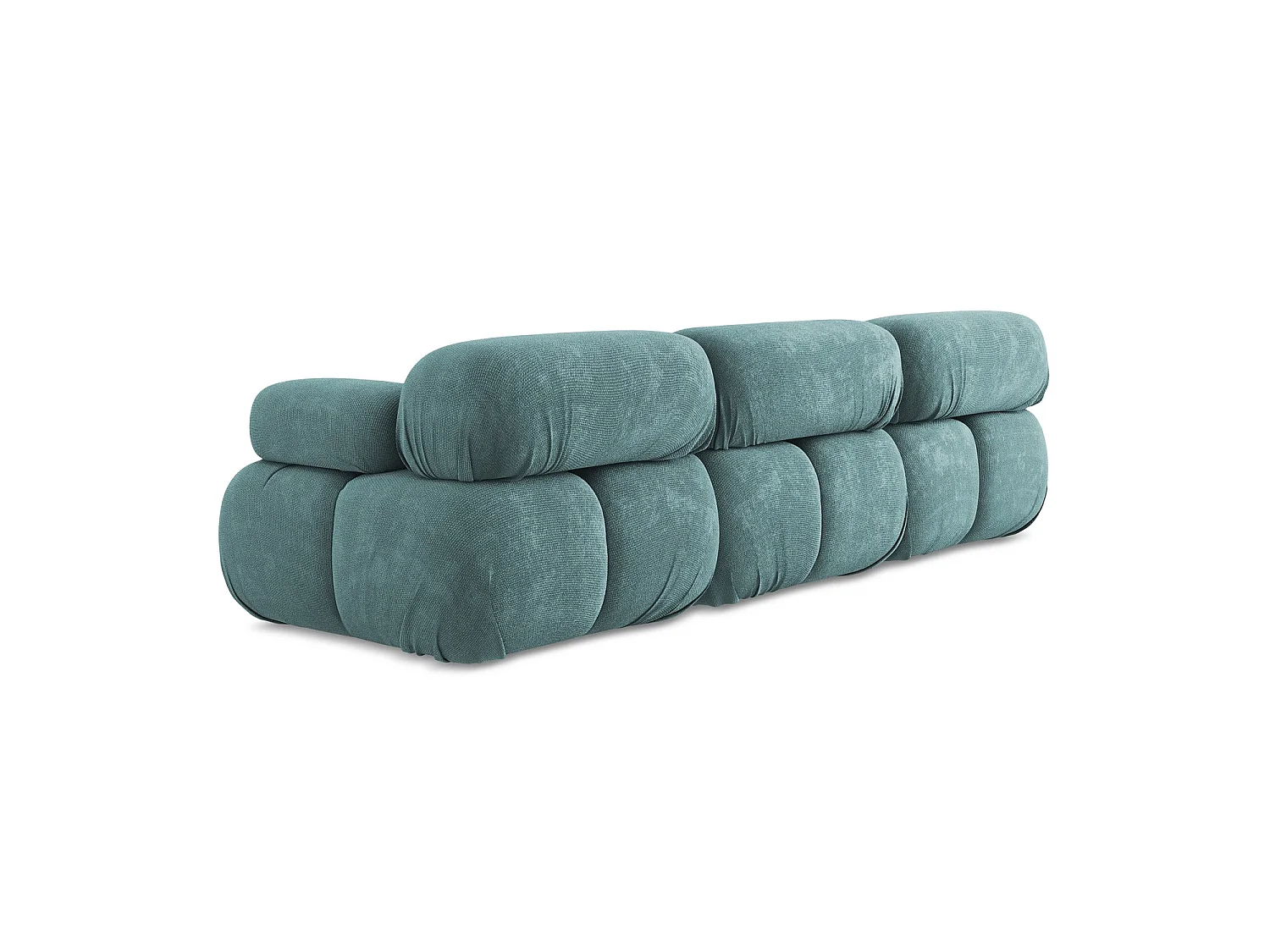 Canapé modulable 3 places en tissu chenille - jeans - SANREMO