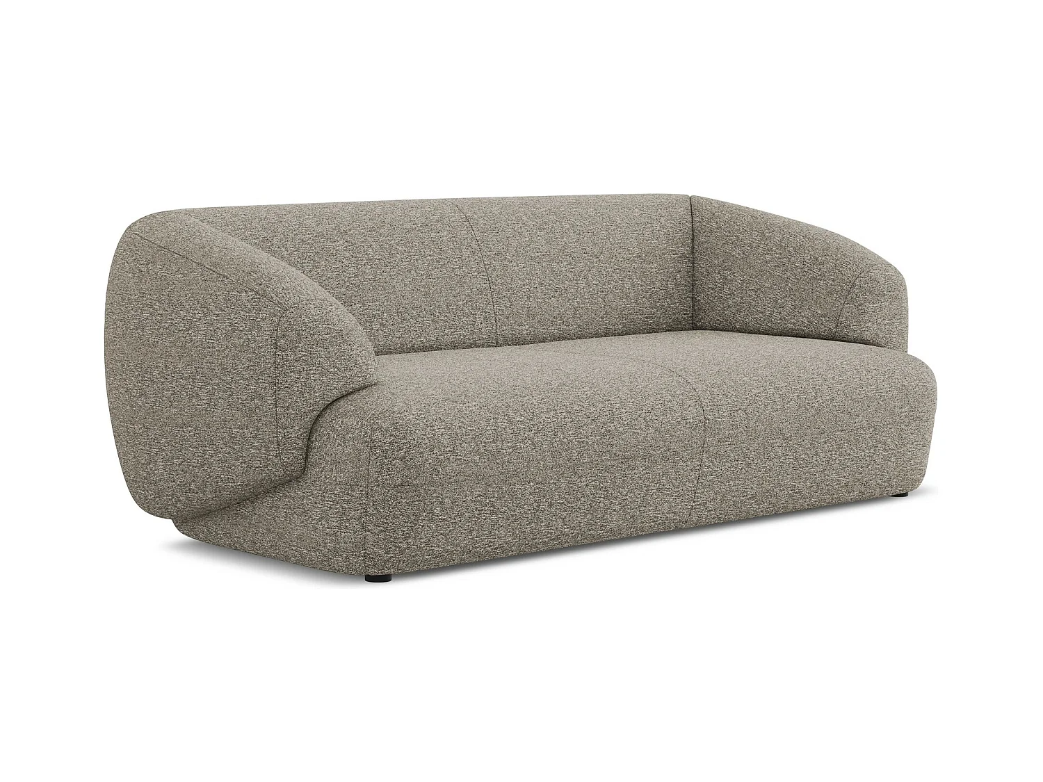 Canapé 3 places en Strukturstoff - beige gris - MOANA