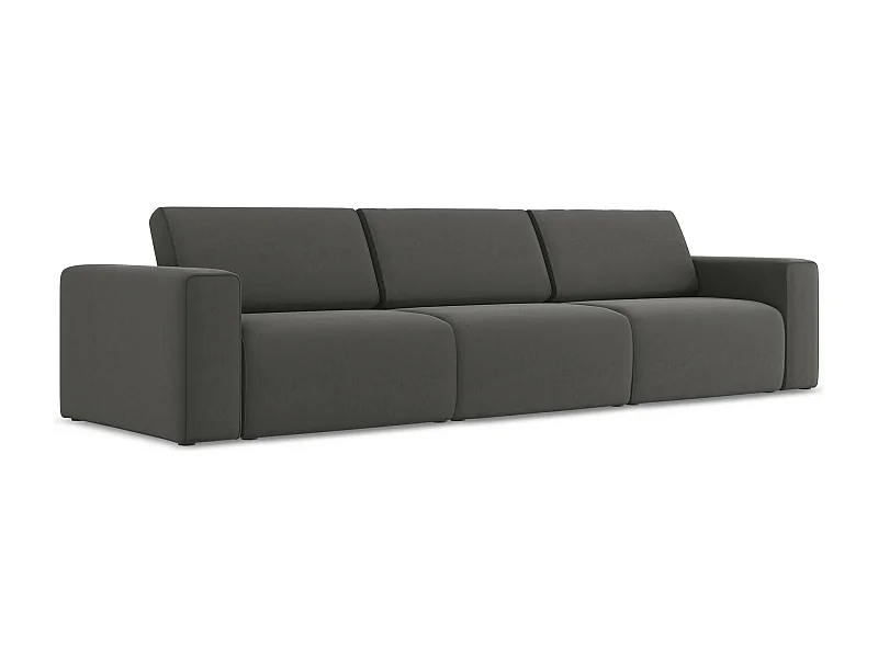 Modulares 4-Sitzer Sofa - - Samt - Stahl - KALEA