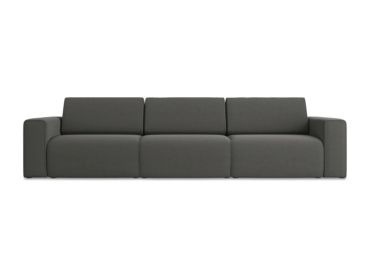 Vierzits modulaire bank van staal velours - KALEA