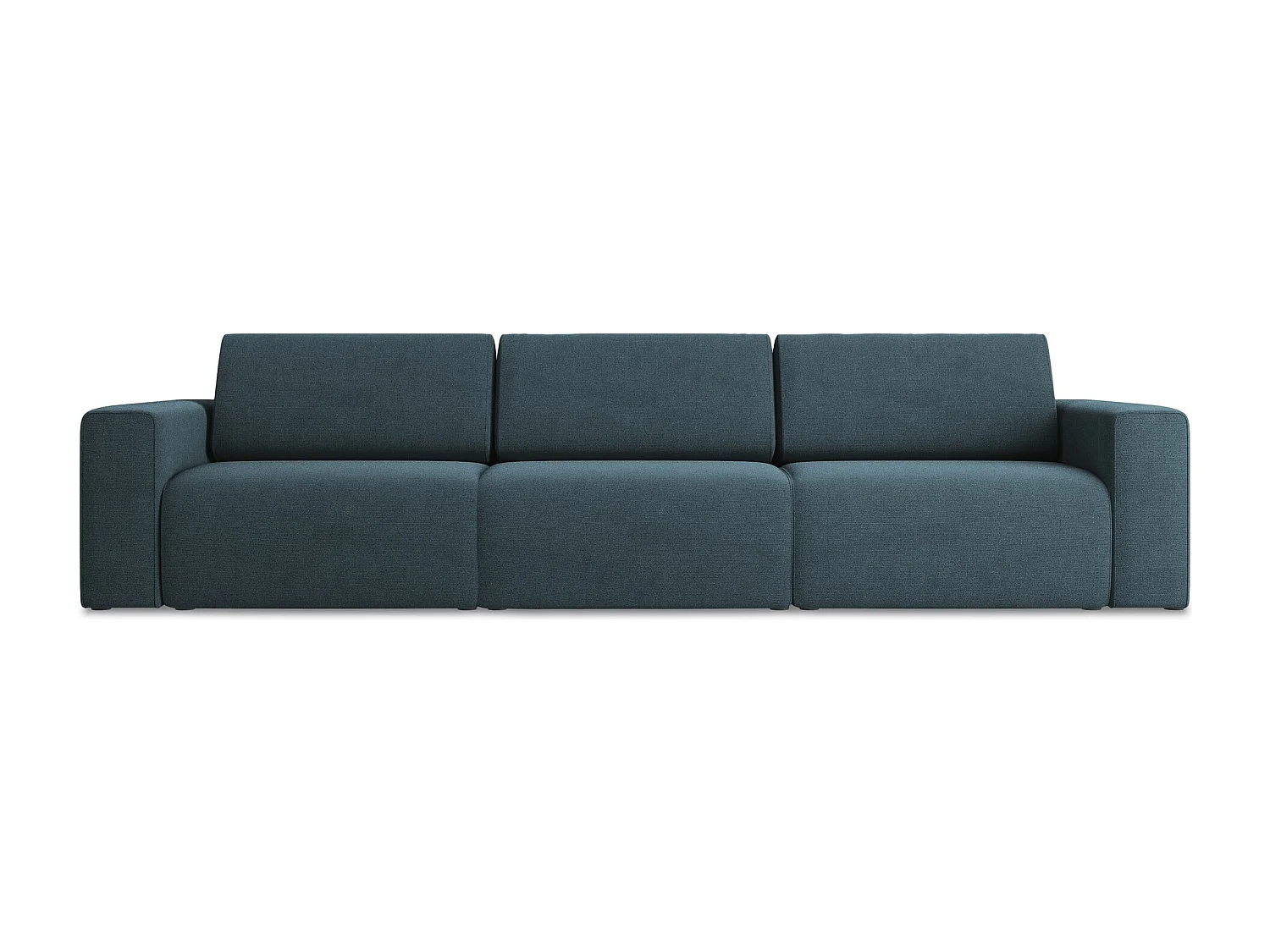 Modulares 4-Sitzer Sofa - - Strukturstoff - Jeans - KALEA