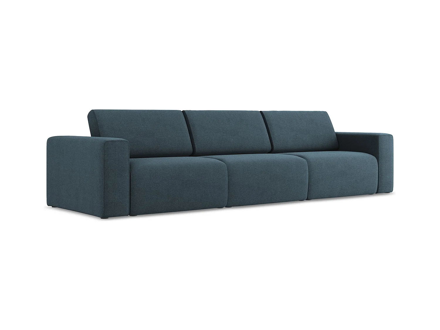 Modulares 4-Sitzer Sofa - - Strukturstoff - Jeans - KALEA