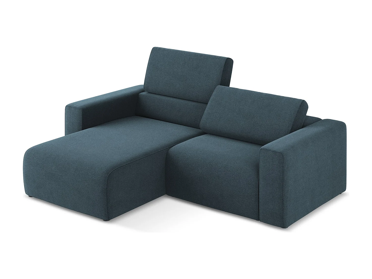 Canapé modulable d’angle S gauche - en Strukturstoff - jeans - KALEA