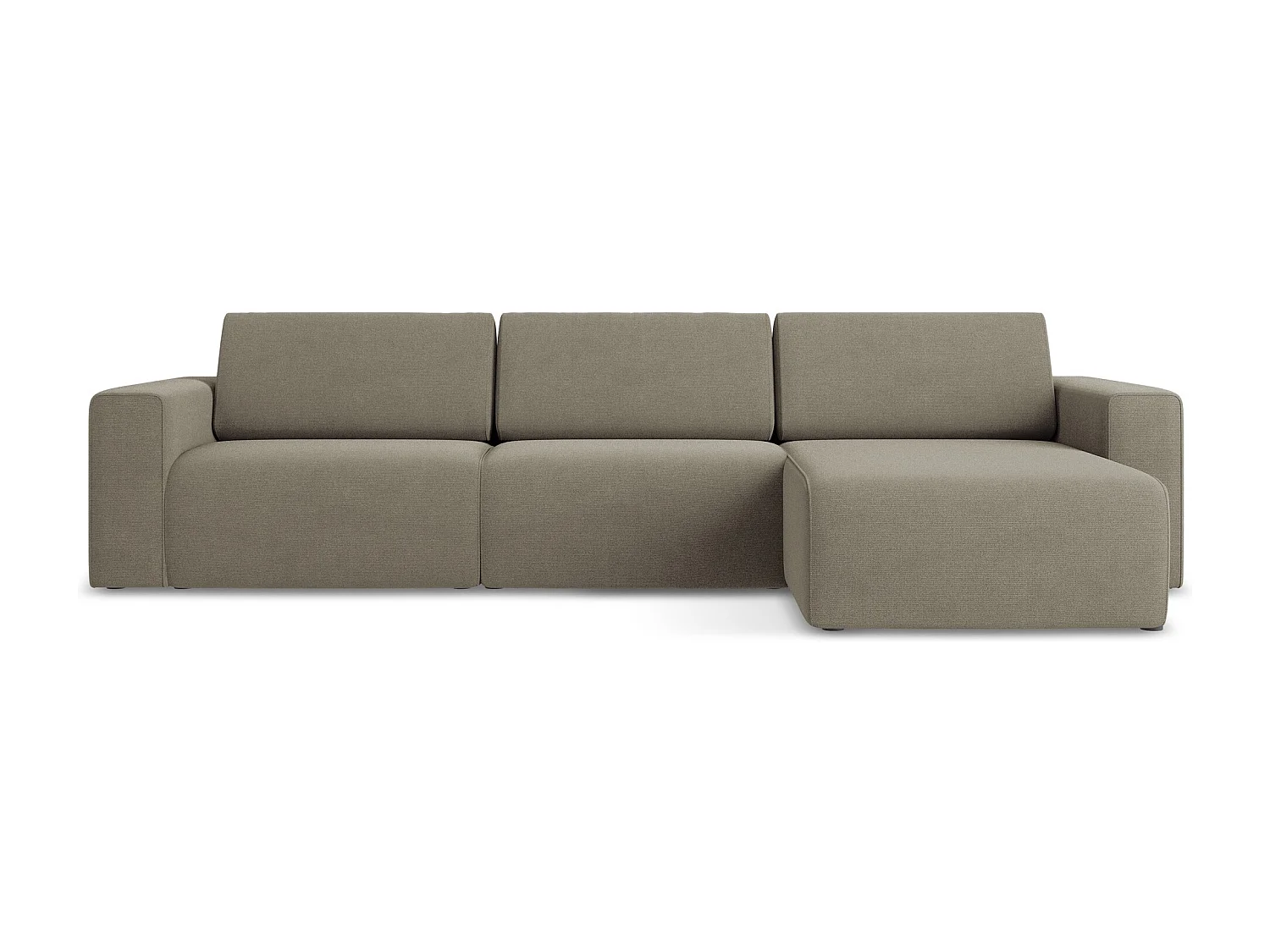 Canapé modulable d’angle M droit - en Strukturstoff - beige foncé - KALEA