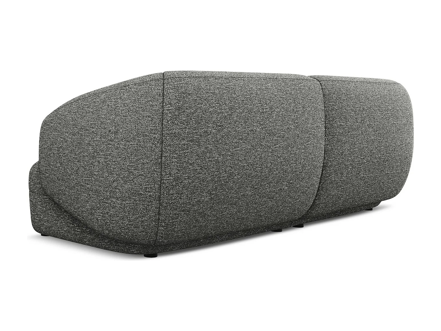 Vierzits modulaire bank van donkergrijs textuurstof - MOANA