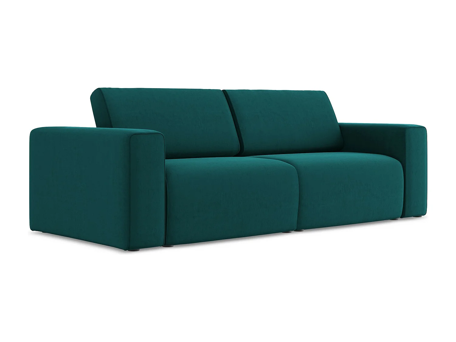 Modulares 3-Sitzer Sofa - - Samt - Marine - KALEA