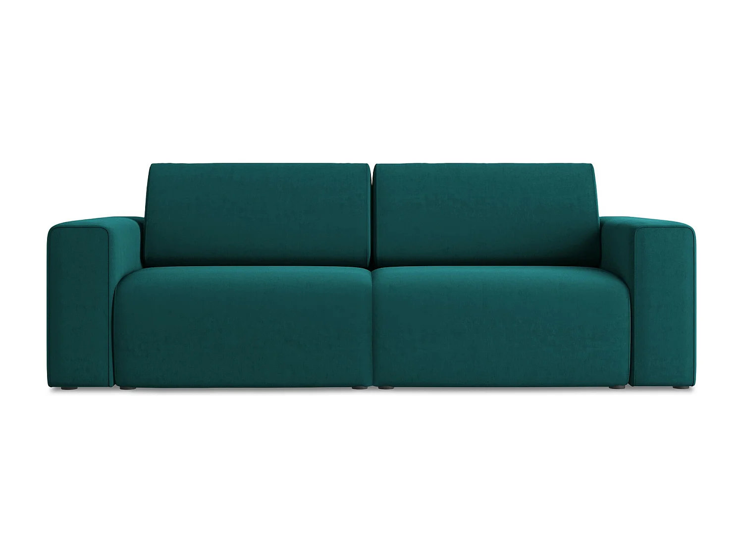 Modulares 3-Sitzer Sofa - - Samt - Marine - KALEA