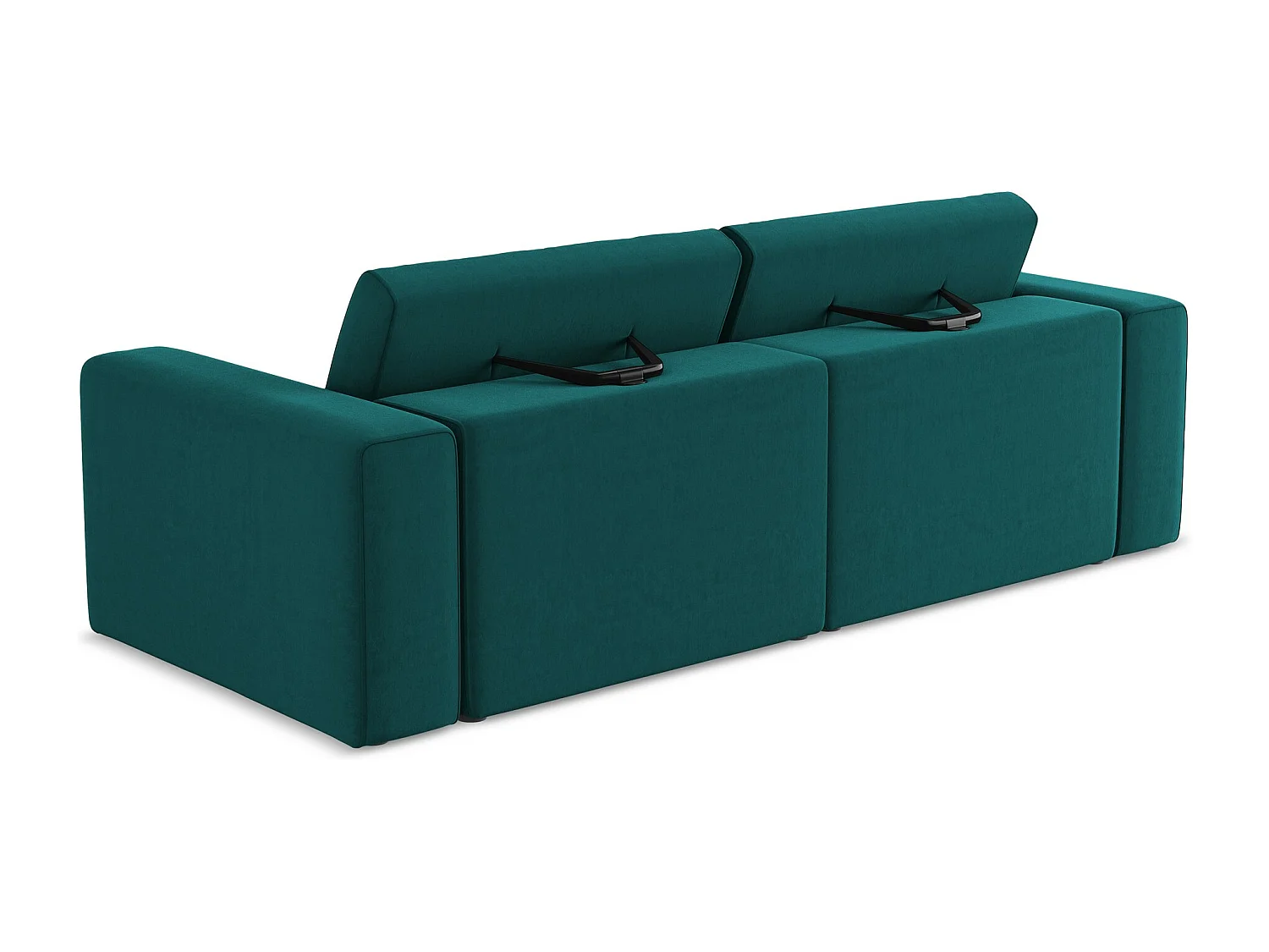 Modulares 3-Sitzer Sofa - - Samt - Marine - KALEA