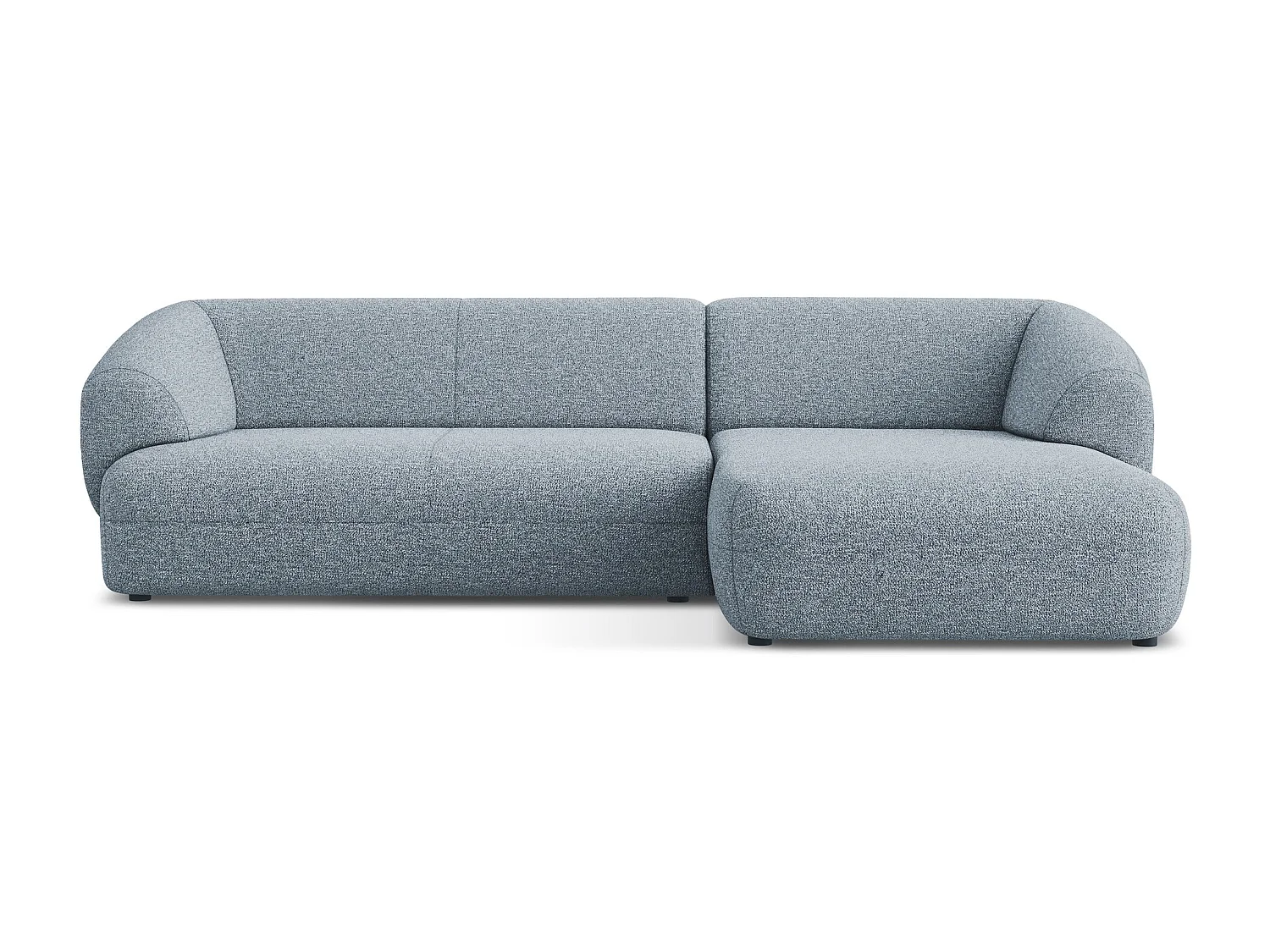 Modulaire hoekbank M rechts van jeans textuurstof - MOANA