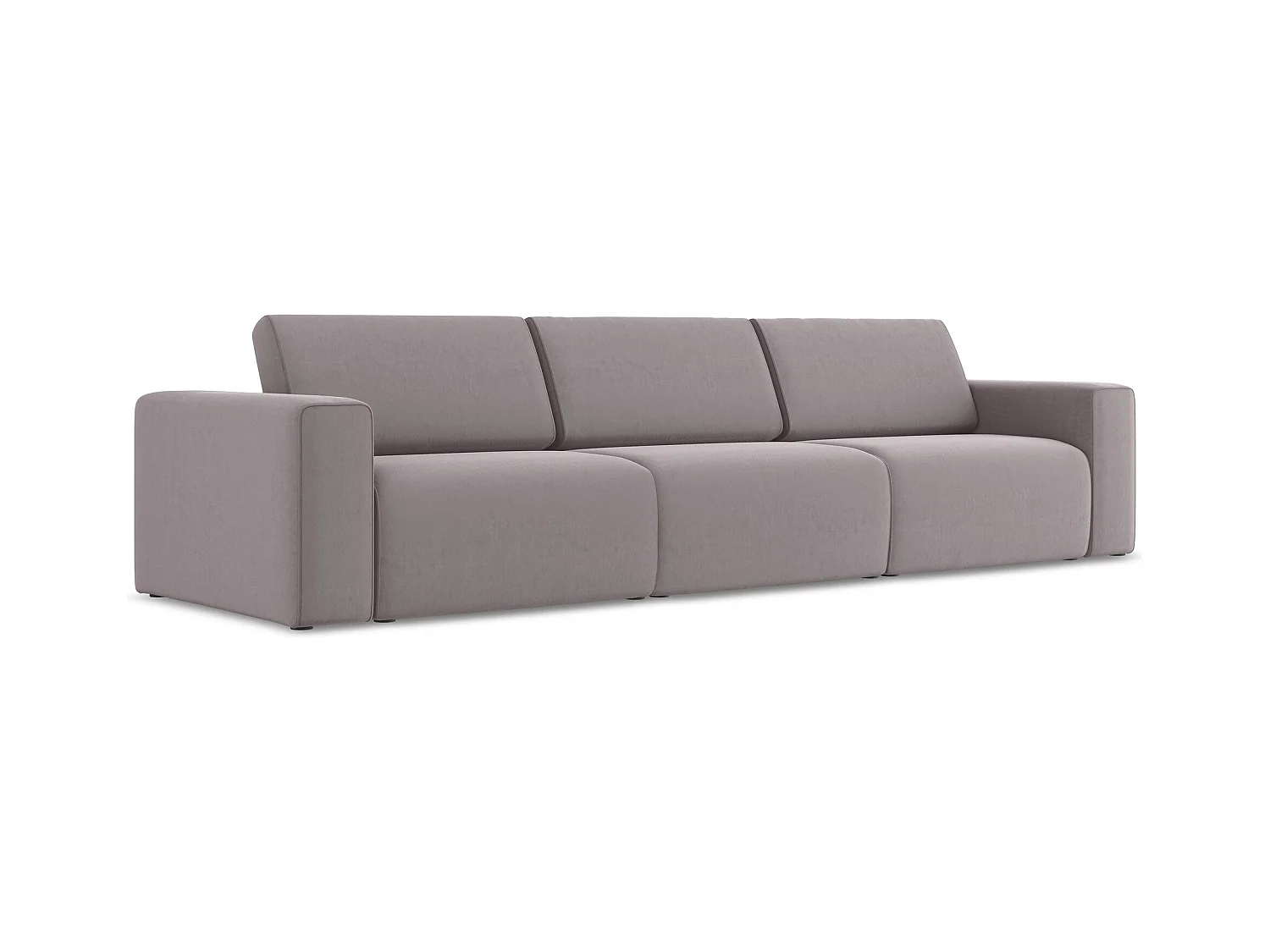 Canapé modulable 4 places en Samt - lavande - KALEA