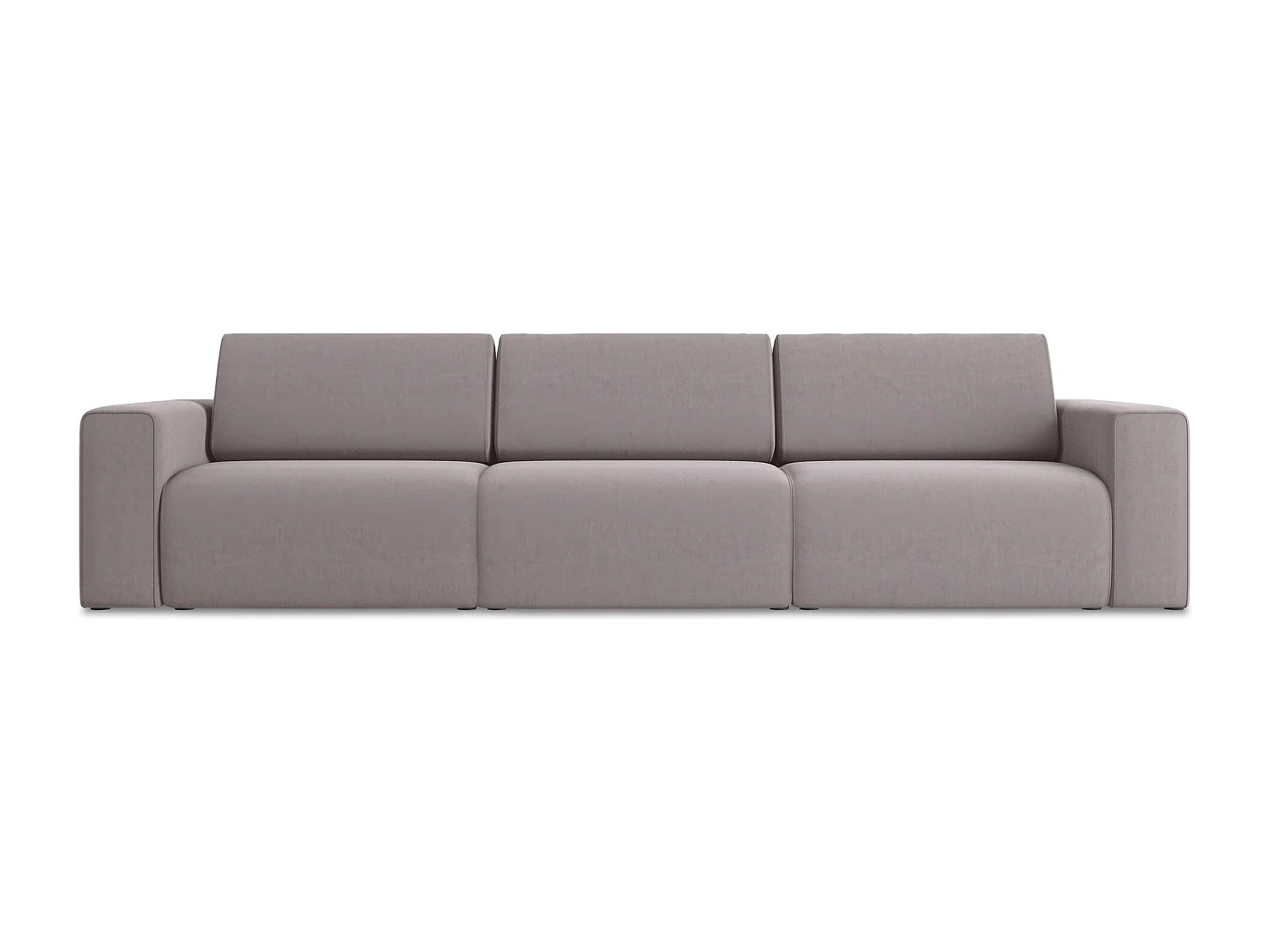 Sofá modular 4 lugares em veludo lavanda - KALEA