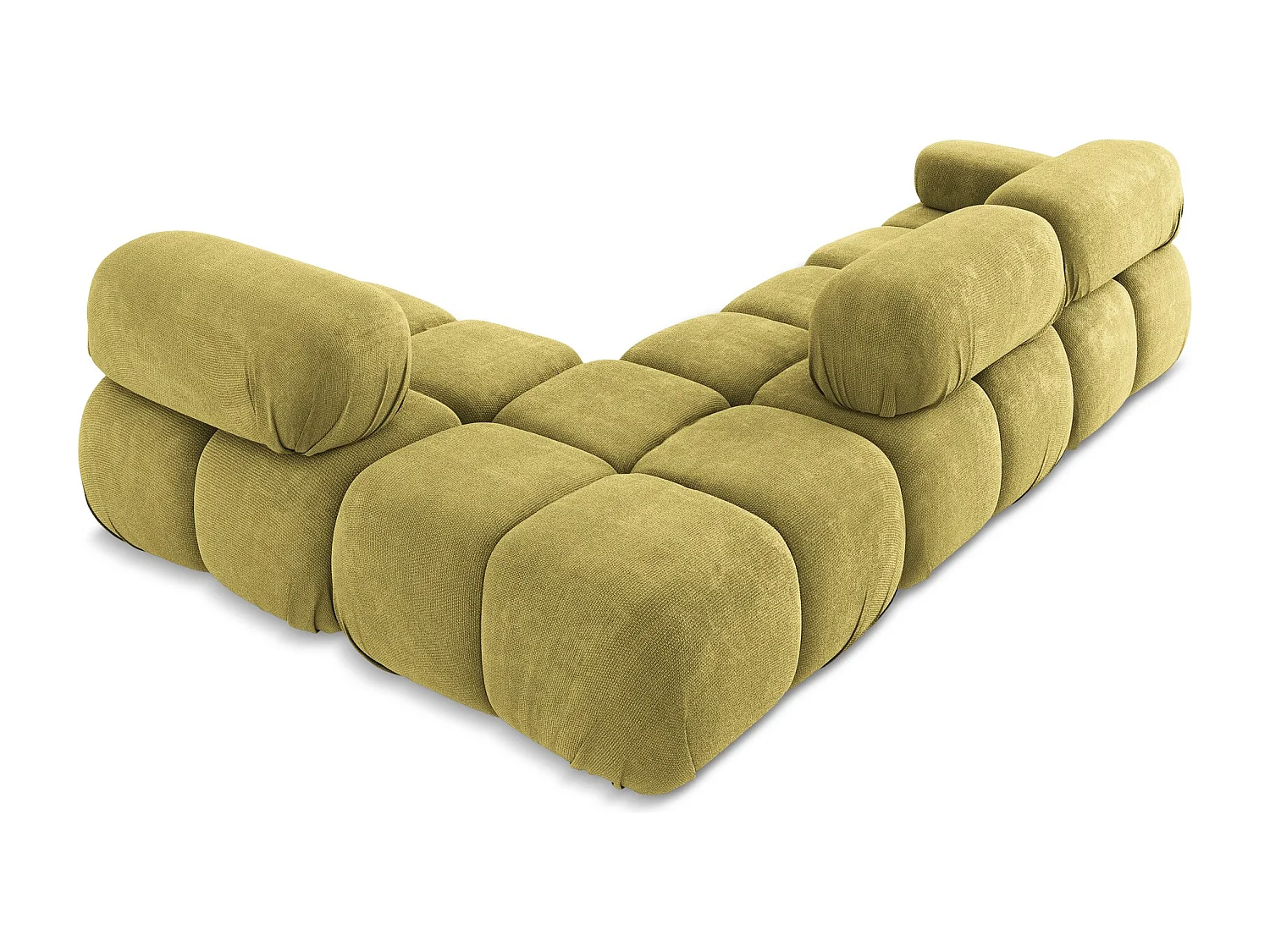3-Sitzer Modulares Ecksofa - Ecke Rechts - Chenille - Limettengrün - LOKUA