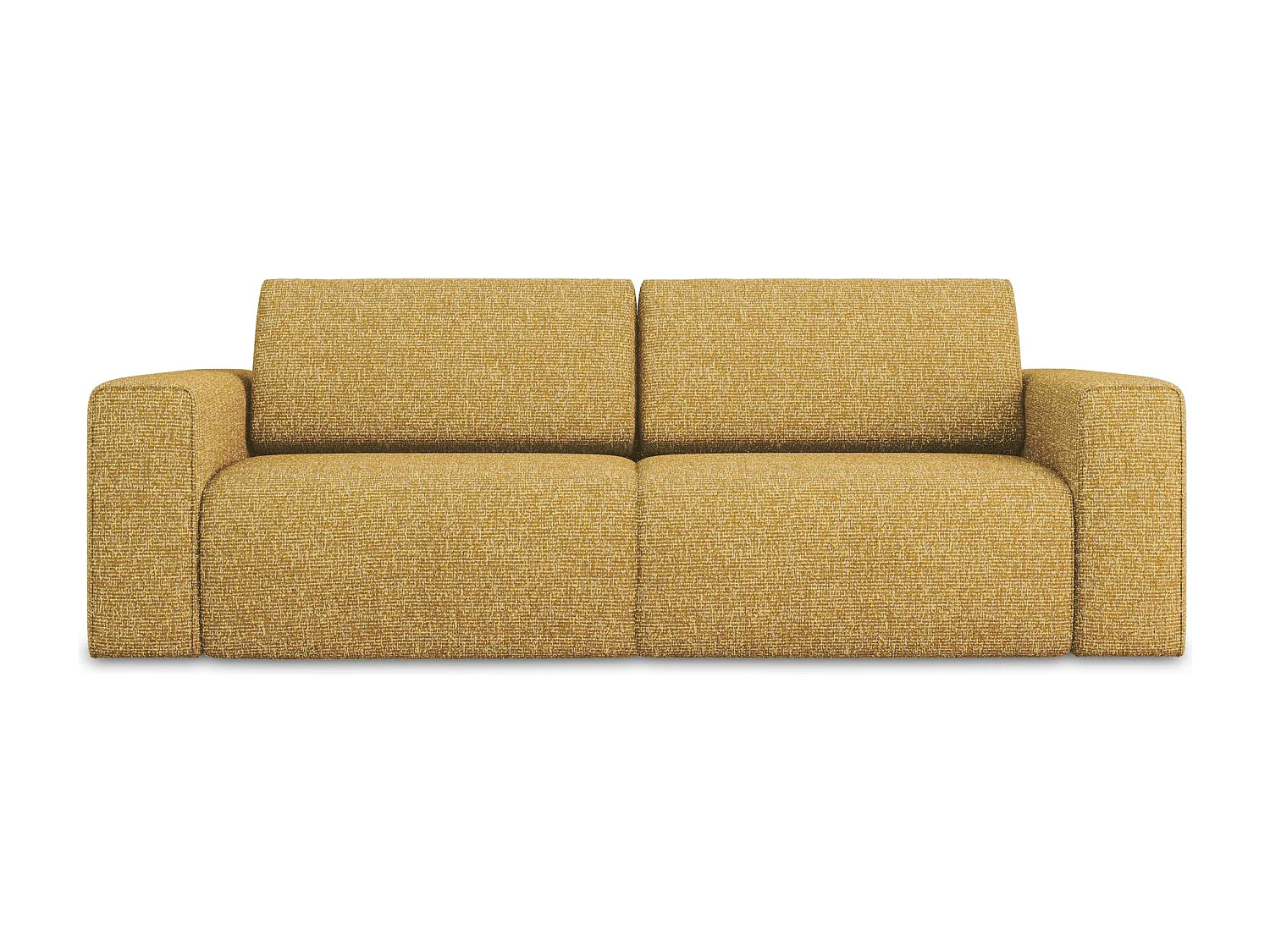 Canapé modulable 3 places en Strukturstoff - moutarde - KALEA