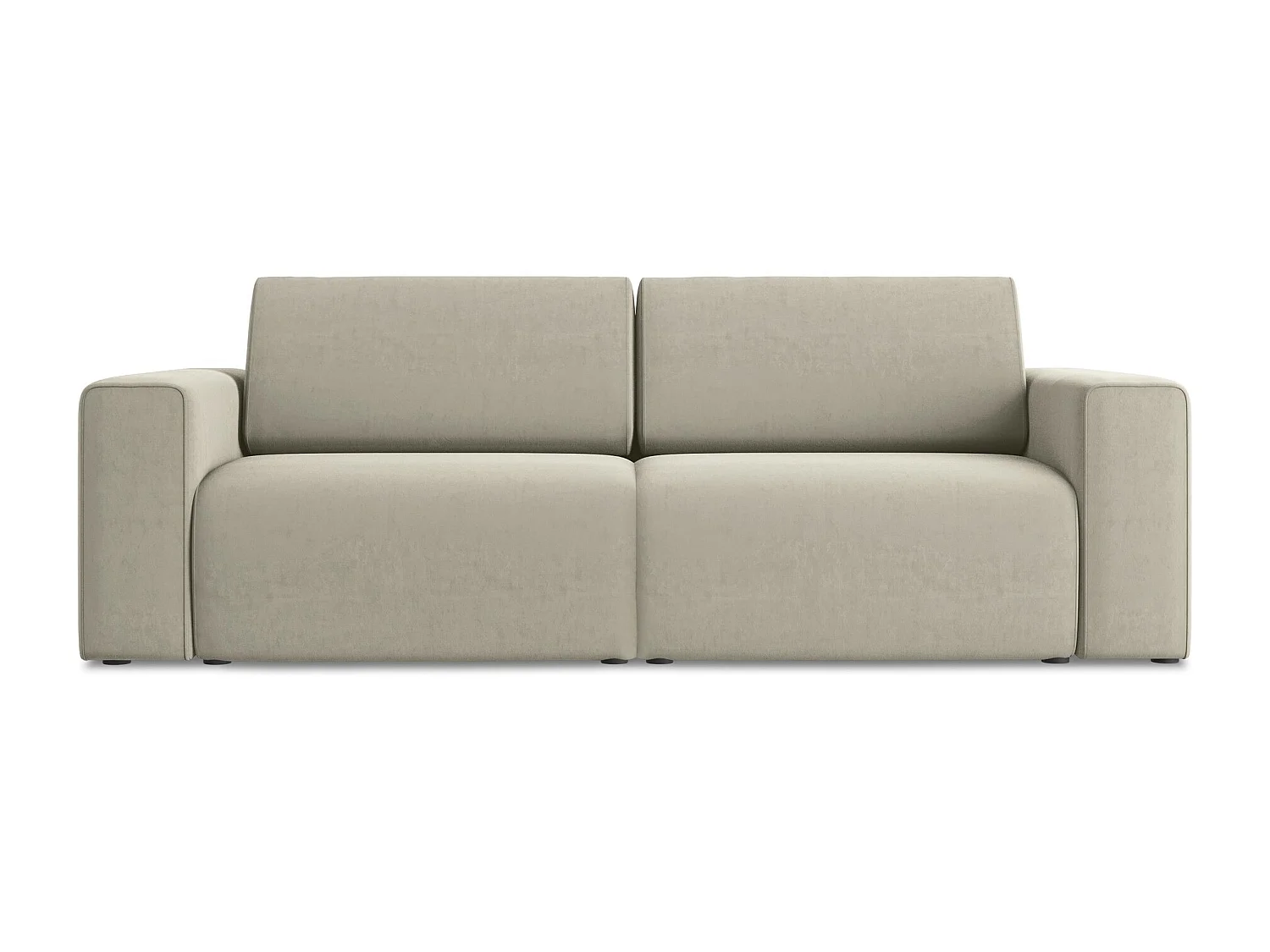 Modulares 3-Sitzer Sofa - - Samt - Perle - KALEA