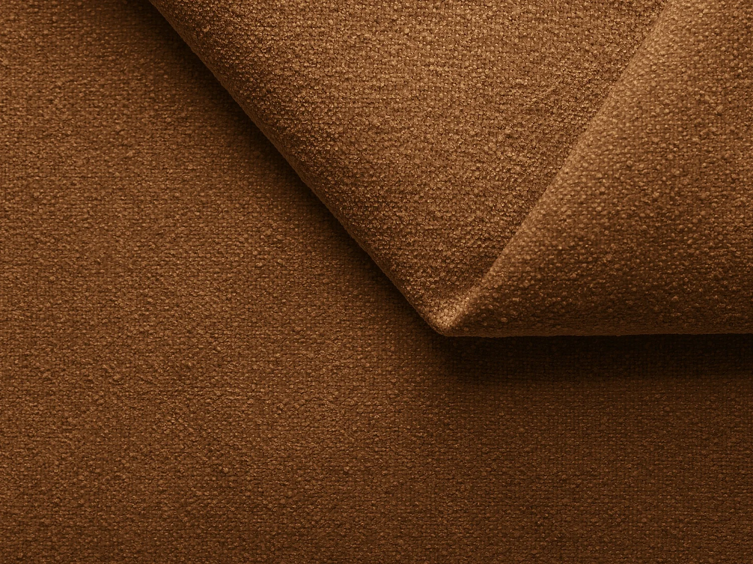 Driezits modulaire bank van terracotta bouclé - AILANI