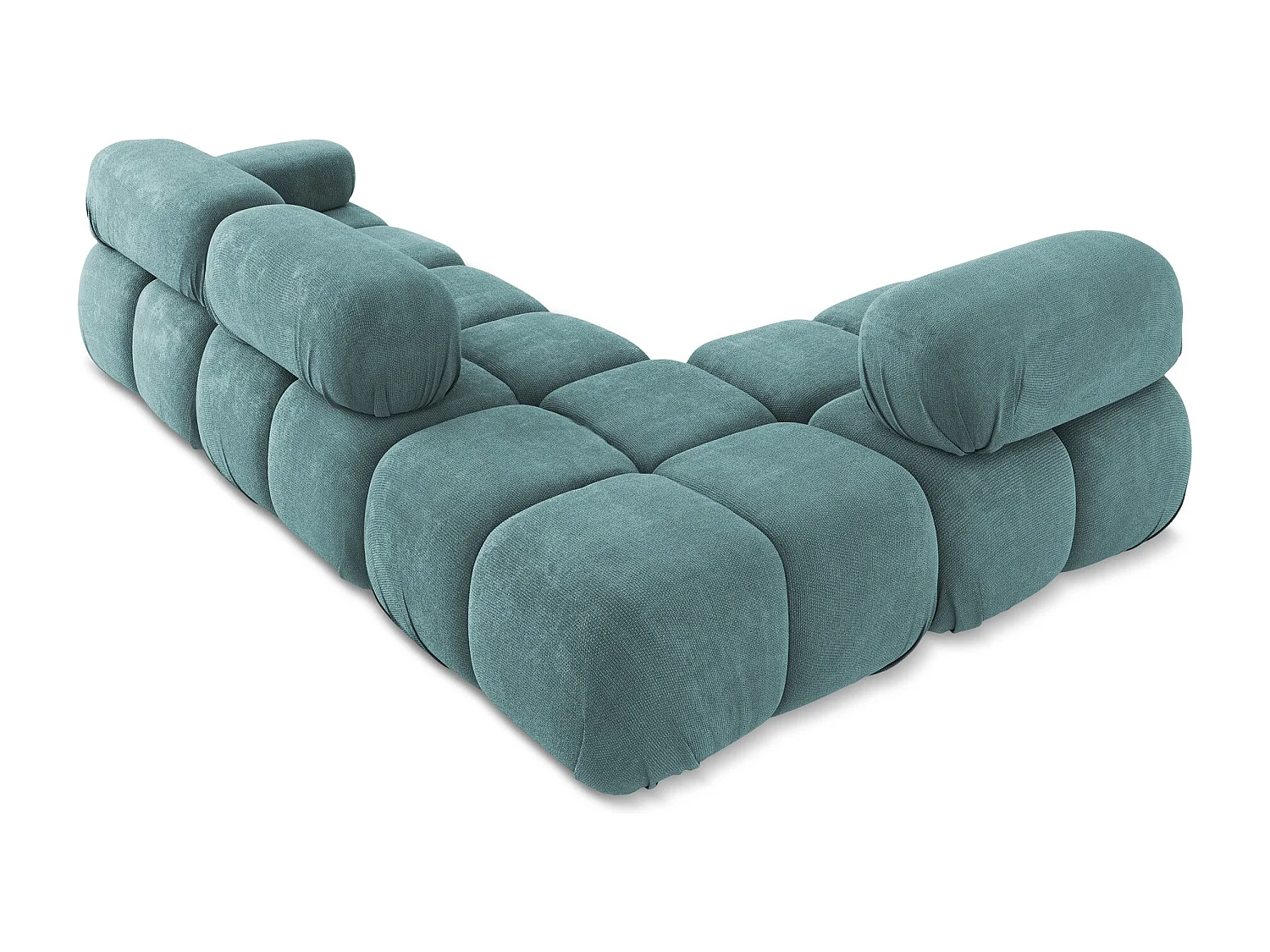 3-Sitzer Modulares Ecksofa - Ecke Links - Chenille - Jeans - LOKUA