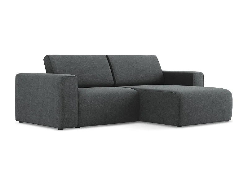 3-Sitzer Modulares Ecksofa - Ecke Rechts - Strukturstoff - Grau - KALEA