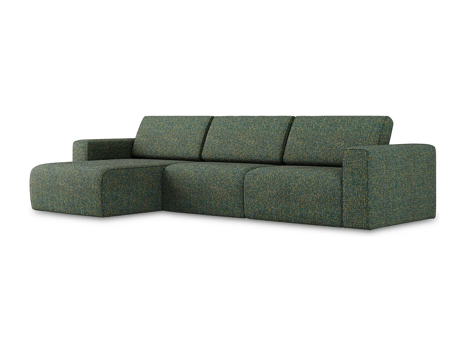 Modulaire hoekbank M links van groente textuurstof - KALEA