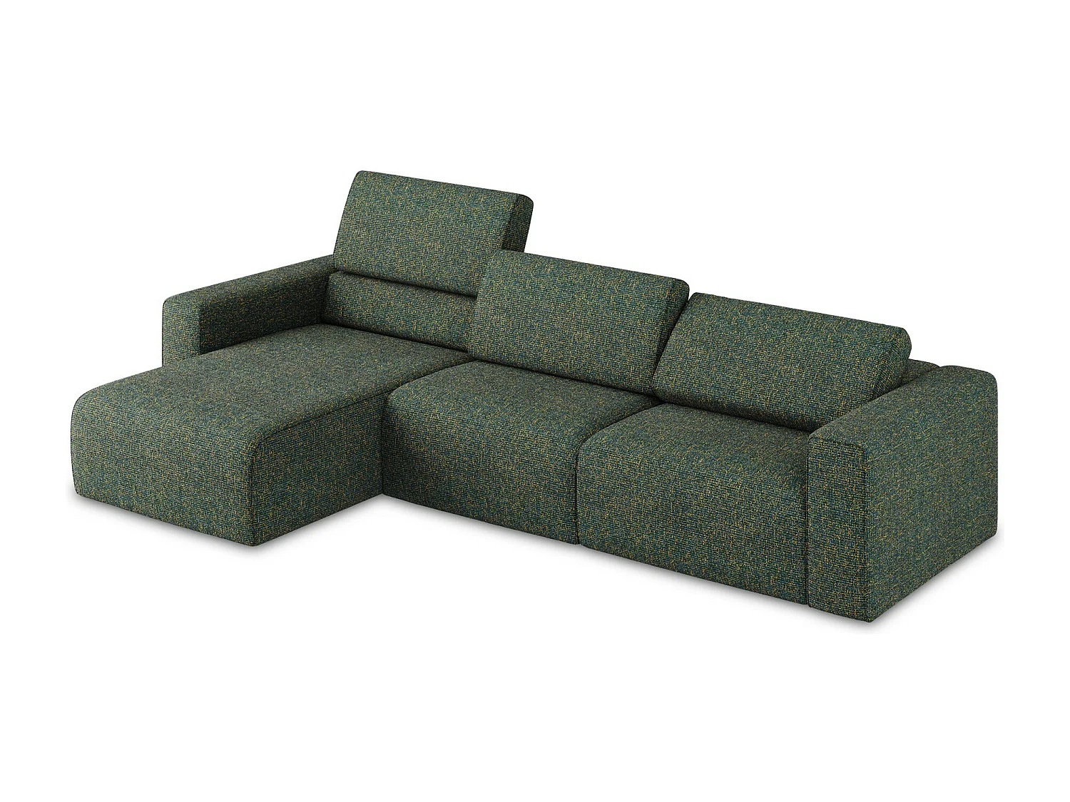 Modulaire hoekbank M links van groente textuurstof - KALEA