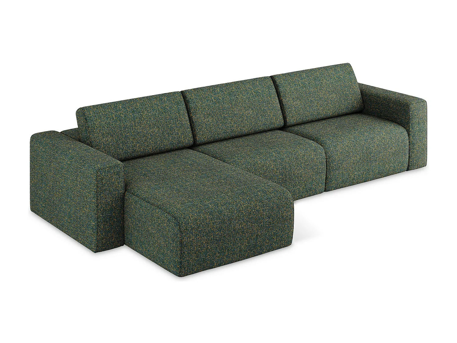 Modulaire hoekbank M links van groente textuurstof - KALEA