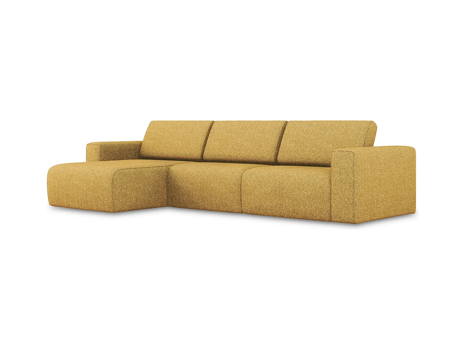 Modulares Ecks Sofa M links - Links - Strukturstoff - Senf - KALEA